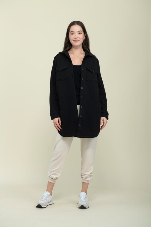 Jackie-Cozy Fleece Button-Up